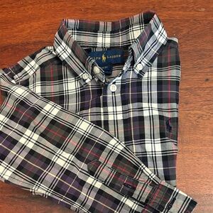 Ralph Lauren Kids Black and White Plaid Shirt